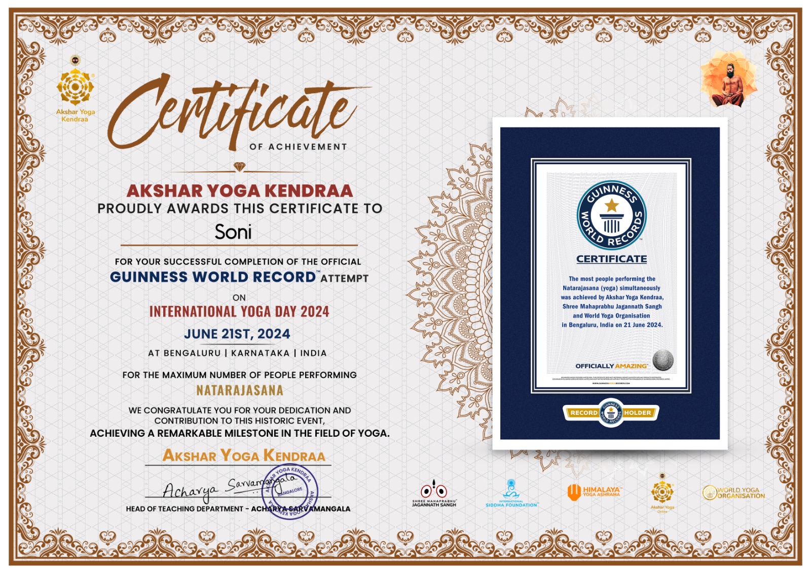 Wellness training certificate