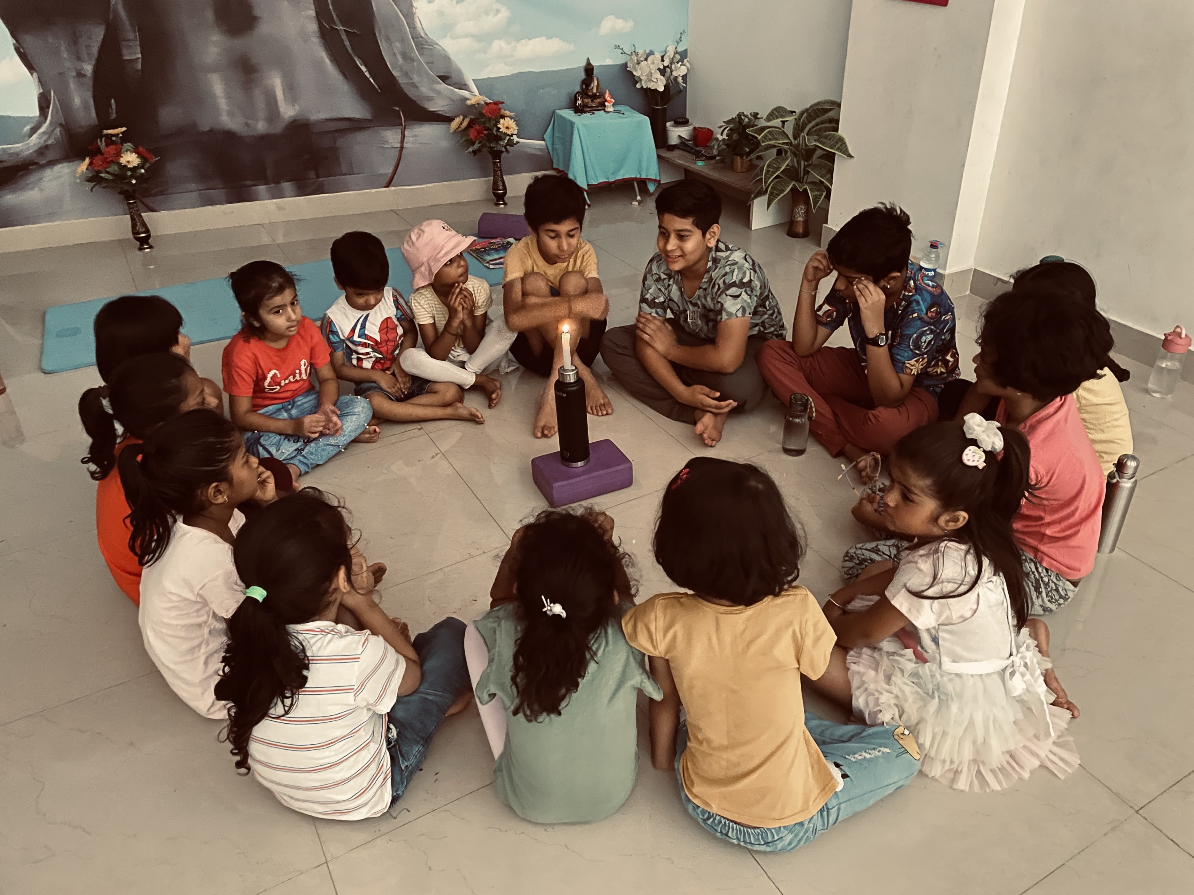 Yoga class moment 8